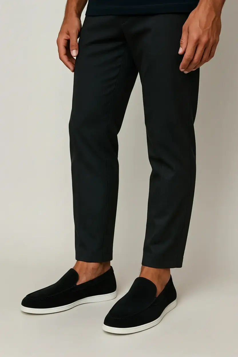 Botas loafers de cuero ante elegantes