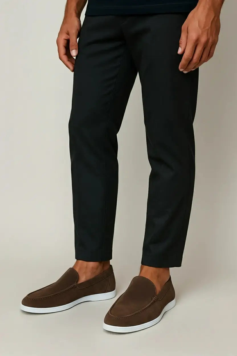 Botas loafers de cuero ante elegantes