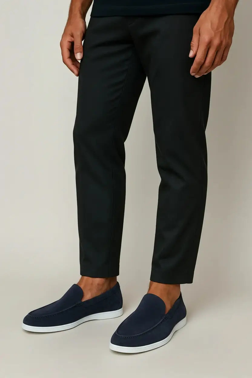 Botas loafers de cuero ante elegantes