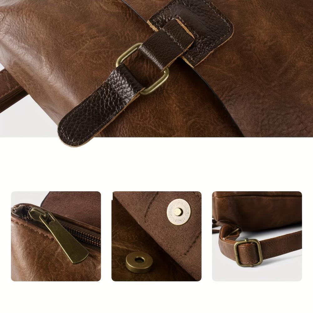 Mochila retro multifuncional Armelinda de Vibes Madrid con diseño vintage y compartimentos espaciosos en color neutro.