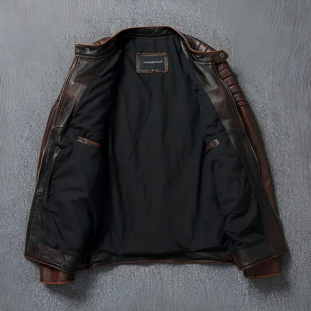 Antoine™ | Chaqueta de cuero vintage
