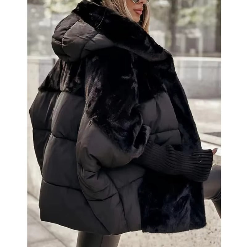 Chaqueta bomber multifuncional Alaska® de Vibes Madrid con relleno, vista lateral en color oscuro.